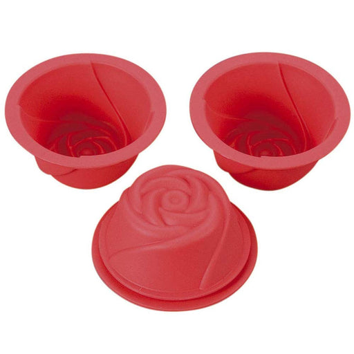 Kai DL6242 Heat-Resistant Silicone Muffin Mold Rose Set 3-Kiichin - The #1 Place for Japanese Goods in Your Hand!