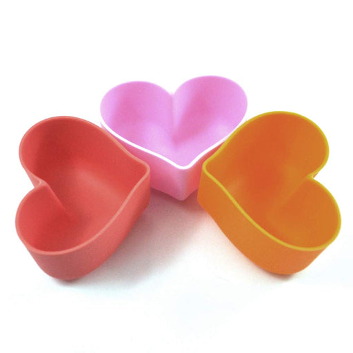 Kai DL-6355 Silicone Heart Cups 3pcs Easy BreakApart-Kiichin - The #1 Place for Japanese Goods in Your Hand!