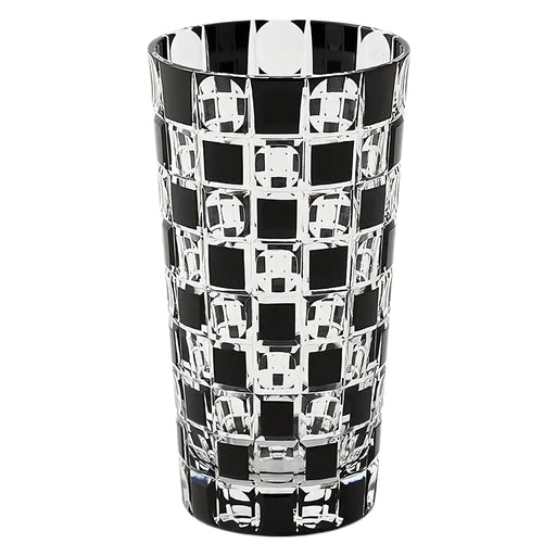 Kimoto Glass Tokyo Kuroco Edo Kiriko Tumbler - Authentic Japanese Ichimatsu Design-Kiichin - The #1 Place for Japanese Goods in Your Hand!