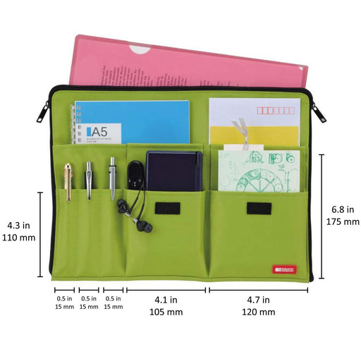 Lihit Lab A7554-4 A4 Orange Inner Bag | Made In Japan-Kiichin - The #1 Place for Japanese Goods in Your Hand!