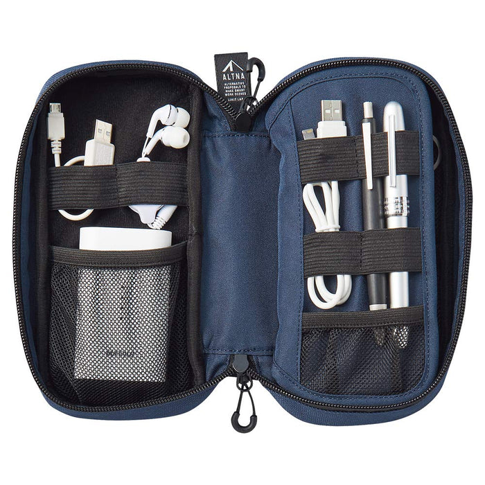Lihit Lab Japan Cordura Tool Pouch Pen Pouch Black A7764-24 Durable and Stylish Organizer for Tools and Pens-Kiichin - The #1 Place for Japanese Goods in Your Hand!