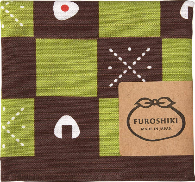 Miyamoto-Towel Furoshiki Lunch Cloth - Japanese Pattern Okami'S 50X50Cm Checkered Rice Ball-Kiichin - The #1 Place for Japanese Goods in Your Hand!