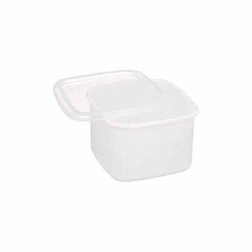 Noda Horo White Enamel Square Food Containers - Medium Size-Kiichin - The #1 Place for Japanese Goods in Your Hand!