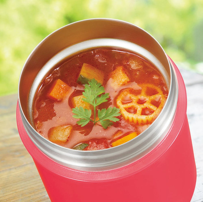 Peacock Thermos Industry Coral Red Food Jar - 0.3L Heat Retention Lkb-301 R-Kiichin - The #1 Place for Japanese Goods in Your Hand!