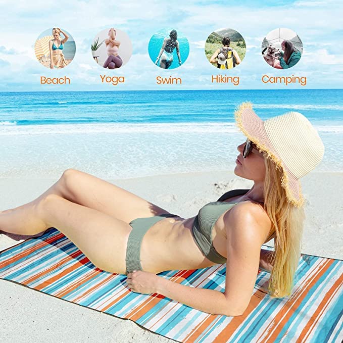 Pghawxz Microfiber Black Starry Sky 3D Beach Towel - Quick Dry & Sandproof-Kiichin - The #1 Place for Japanese Goods in Your Hand!