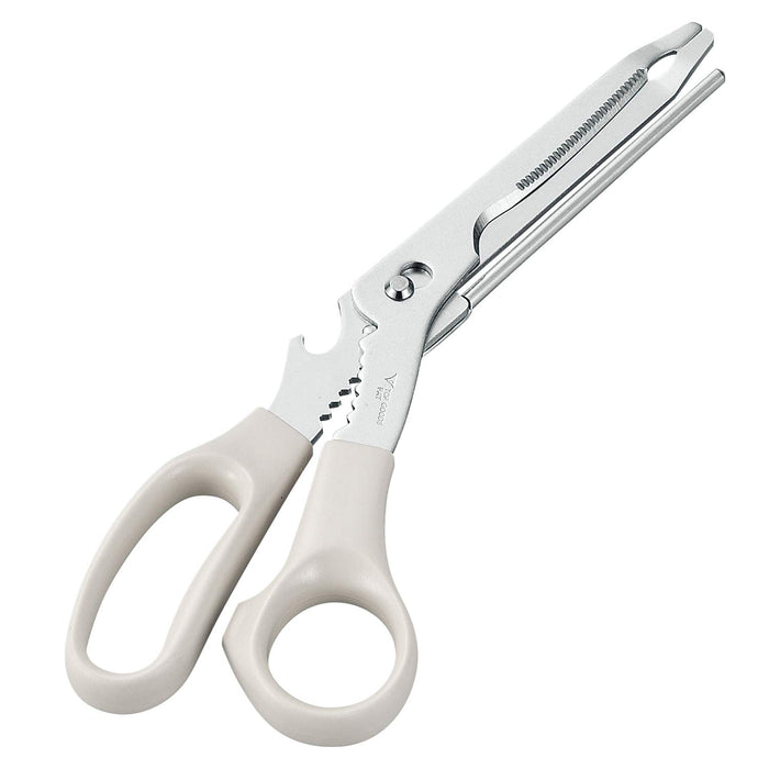 Shimomura Kougyo AJK-401 White/Silver Scissors Made in Japan Niigata Tsubame-Sanjo-Kiichin - The #1 Place for Japanese Goods in Your Hand!