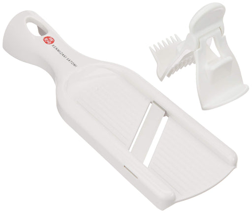 Shimomura Kogyo KZ-611 Mini Slicer w/ Holder Made In Japan White 53x23x174mm-Kiichin - The #1 Place for Japanese Goods in Your Hand!