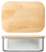 Skater STLB9B-A Stainless Steel Lunch Box 830ml 1 Tier Wood Lid-Kiichin - The #1 Place for Japanese Goods in Your Hand!