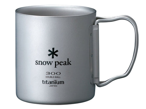 Snow Peak Titanium Double Mug 300Ml with Folding Handle - Japan's Top Priority-Kiichin - The #1 Place for Japanese Goods in Your Hand!