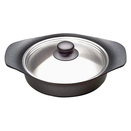 Nihon Yoshokki 22Cm Cast Iron Induction Shallow Casserole with Stainless Steel Lid-Kiichin - The #1 Place for Japanese Goods in Your Hand!