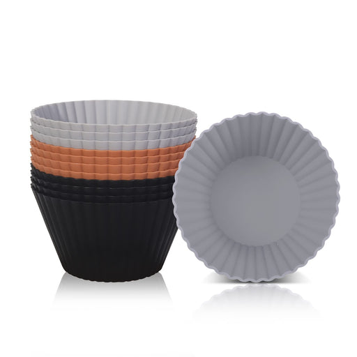 Super Kitchen Large Silicone Muffin Mold - 12 Non-Stick Cupcake Cups-Kiichin - The #1 Place for Japanese Goods in Your Hand!