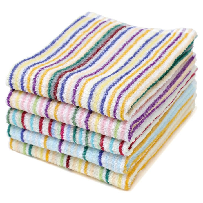 Tangono Imabari Towel Set - Soft, Absorbent, Quick-Drying | Eco-Friendly Towel from Leftover Threads | Fluffy Face Towels (Random Color)-Kiichin - The #1 Place for Japanese Goods in Your Hand!