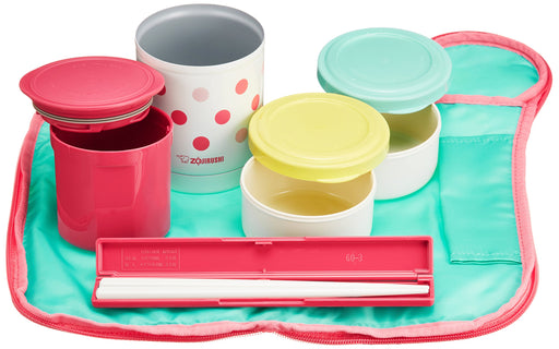 Zojirushi Mahobin 0.24L Bento Box & 0.19L Side Containers Chopsticks & Lunch Bag-Kiichin - The #1 Place for Japanese Goods in Your Hand!